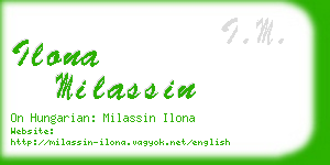 ilona milassin business card